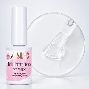 AlleLac Brilliant Top No Wipe – itin blizgus elastingas topas, 7 g