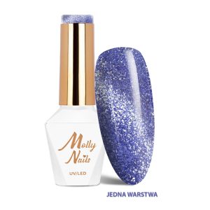 MollyNails gelinis lakas Cat Eye Glacier Crush Amethyst Nr. 252, 8 g