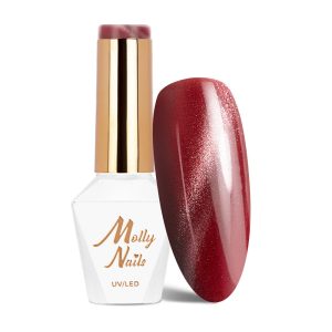 MollyNails gelinis lakas Cat Eye Red Nr. 230, 8 g