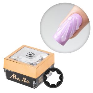MollyNails Top & Gel No Wipe 3D dekoravimui ir efektams, 5 g
